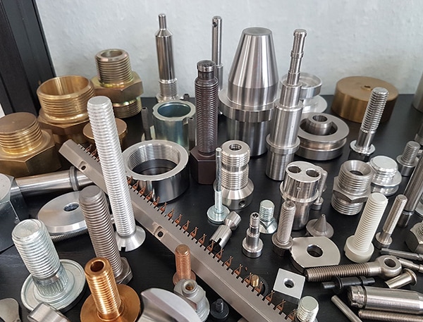 A selection of CNC turned parts