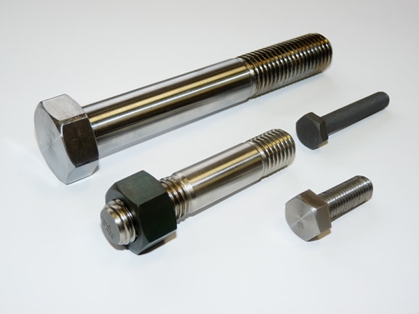 Various titanium screws according to DIN, material: 1.4539, 1.4529 and 1.7225
